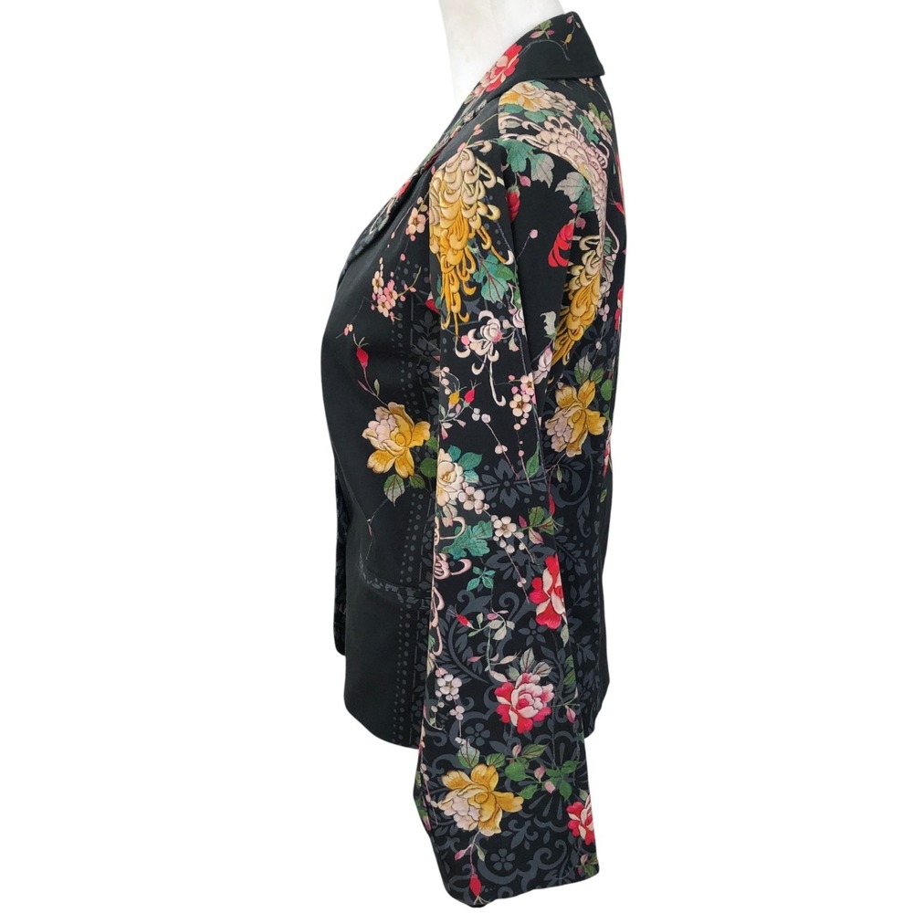 Johnny Was Pete&Greta Artsy Floral Print Cotton Trouser Jean Sz 8 Pant/S jacket - Picture 6 of 16